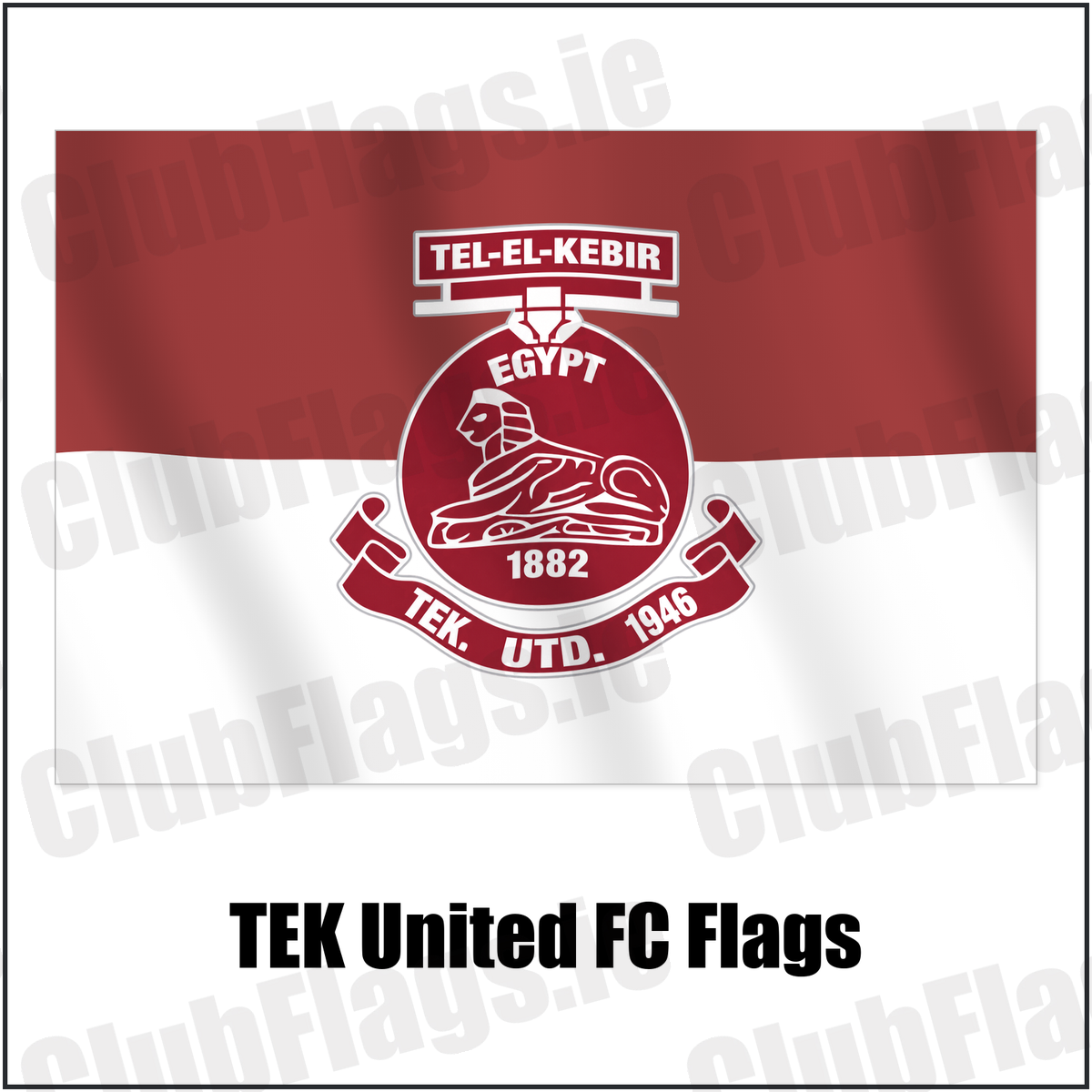 TEK United FC Flags with the verified club crest and colours, Dublin Football - ClubFlags.ie