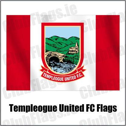 Templeogue United FC Flags with the club crest and colours, Dublin Football - ClubFlags.ie