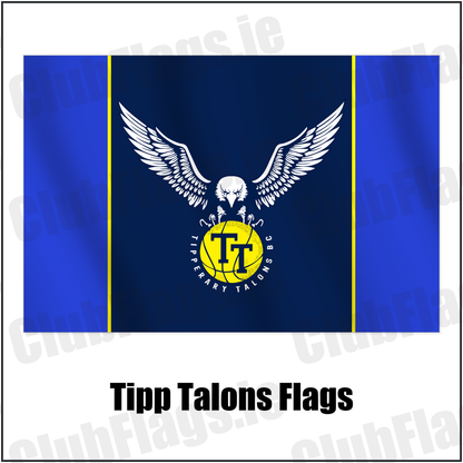 Tipp Talons Flags with the club crest and colours, Tipperary Basketball - ClubFlags.ie