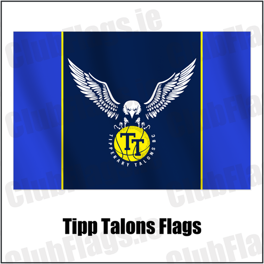 Tipp Talons Flags with the club crest and colours, Tipperary Basketball - ClubFlags.ie