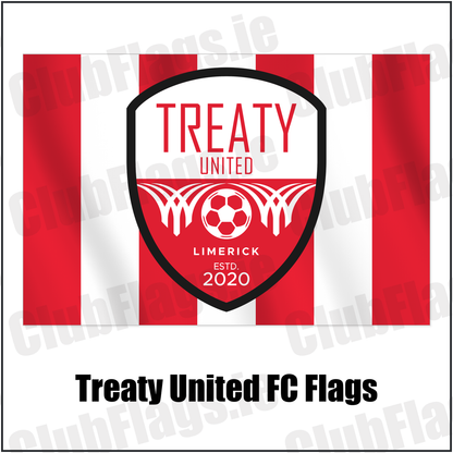 Treaty United FC Flags with the club crest and colours, Limerick Football - ClubFlags.ie