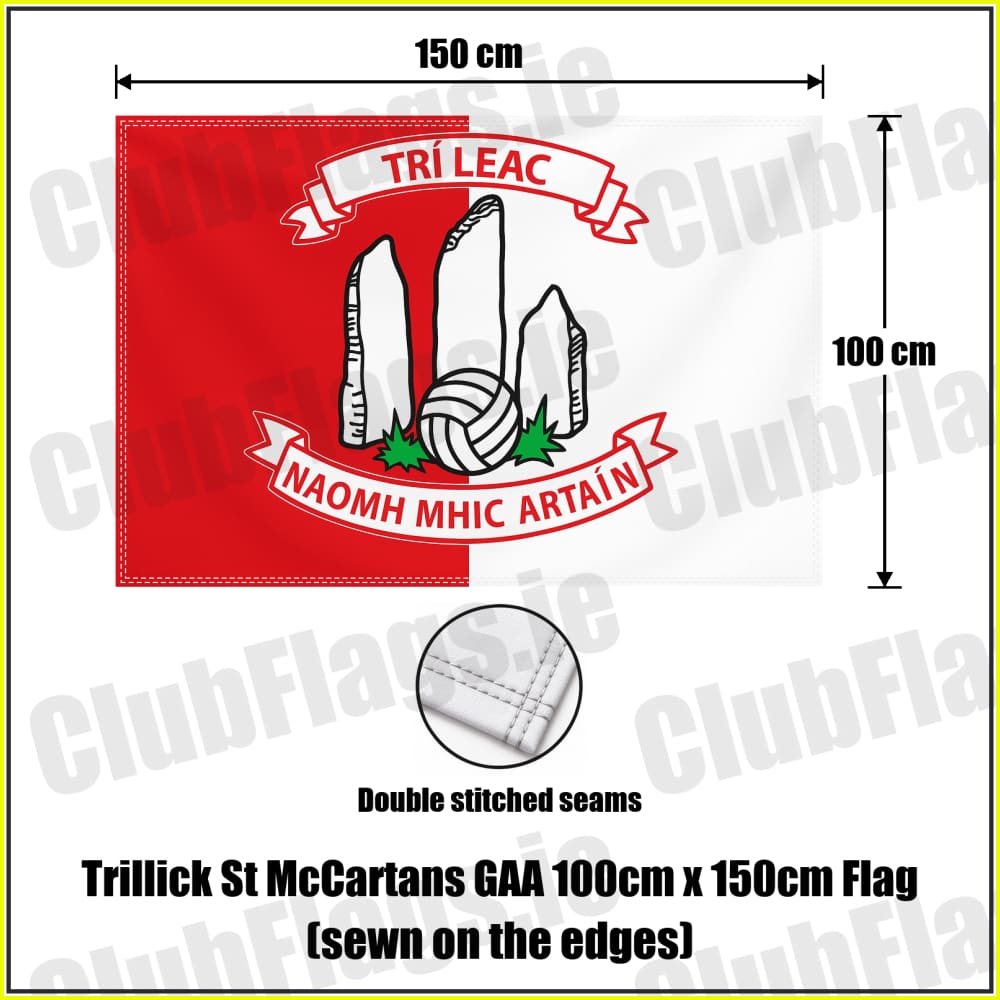 Trillick St McCartans GAA 100cm x 150cm Flag (sewn on the edges) - ClubFlags.ie