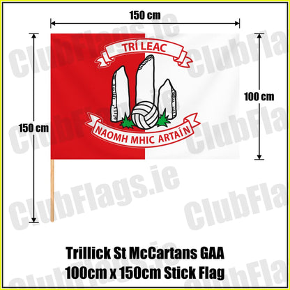 Trillick St McCartans GAA 100cm x 150cm Stick Flag - ClubFlags.ie