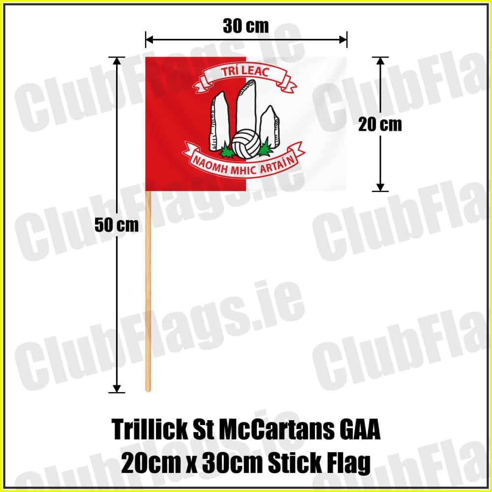 Trillick St McCartans GAA 20cm x 30cm Stick Flag - ClubFlags.ie