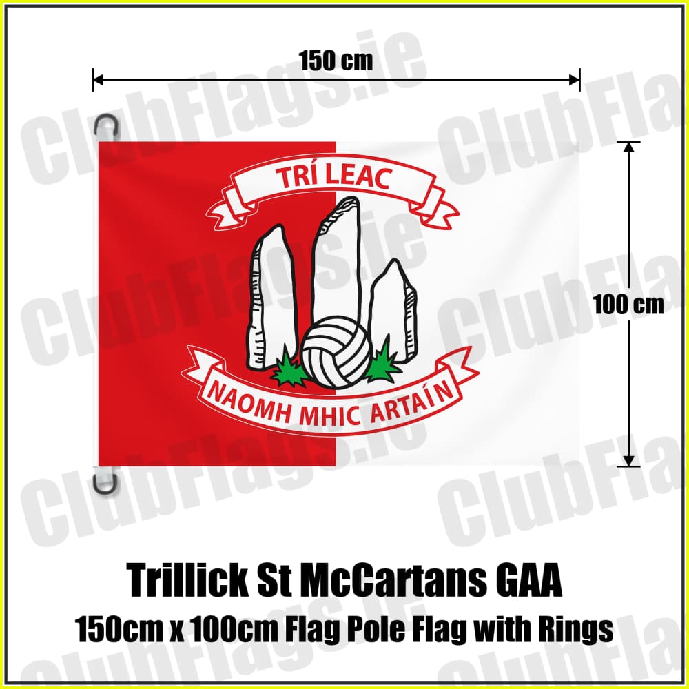 Trillick St McCartans GAA 150cm x 100cm Flag Pole Flag with Rings - ClubFlags.ie