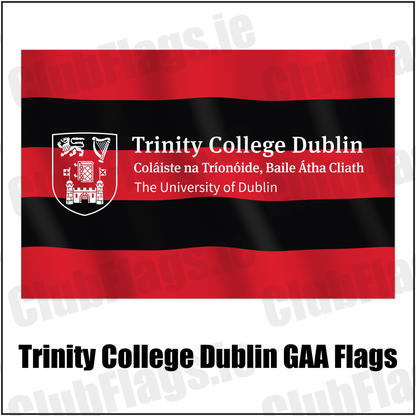 Trinity College Dublin GAA Flags with the club crest and colours, Dublin GAA - ClubFlags.ie
