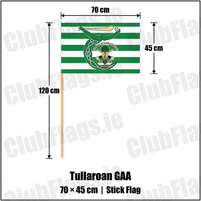 Tullaroan GAA 45cm x 70cm Stick Flag with the club crest and colours, Kilkenny GAA - ClubFlags.ie