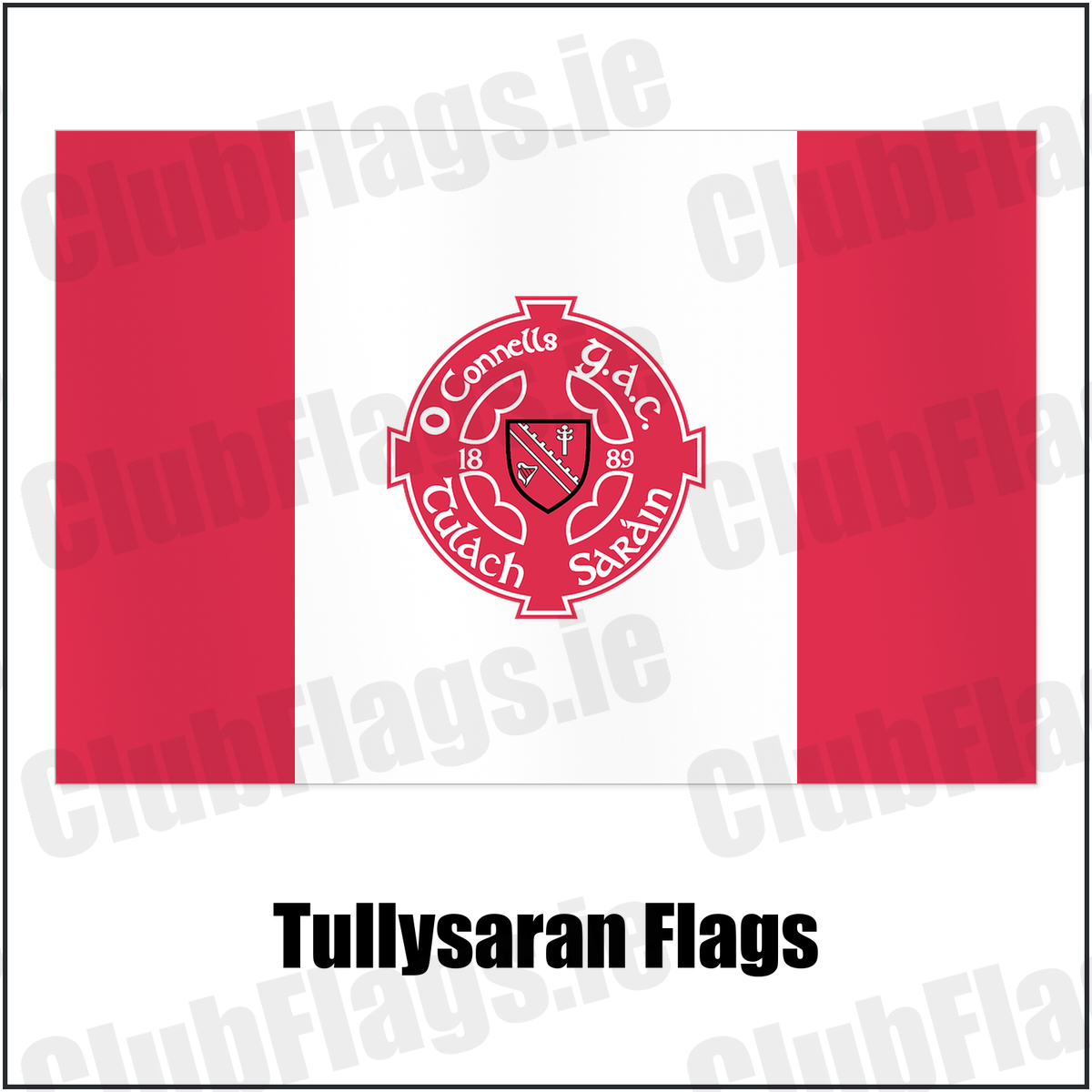 Tullysaran Flags with the club crest and colours, Armagh GAA - ClubFlags.ie