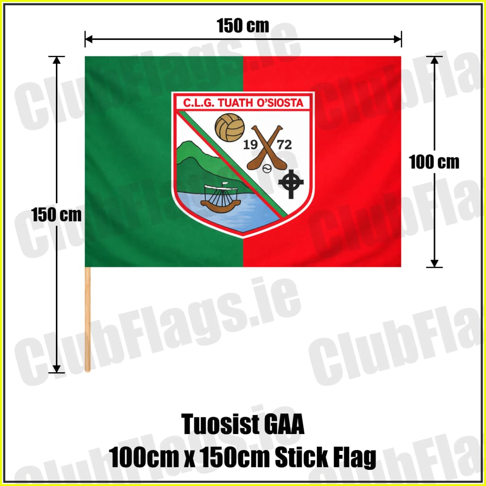 Tuosist GAA 100cm x 150cm Stick Flag - ClubFlags.ie