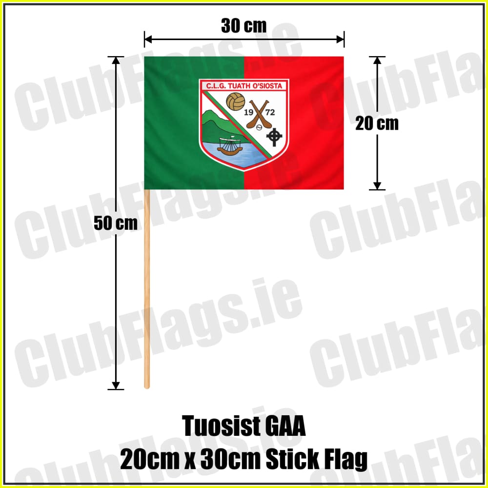 Tuosist GAA 20cm x 30cm Stick Flag - ClubFlags.ie