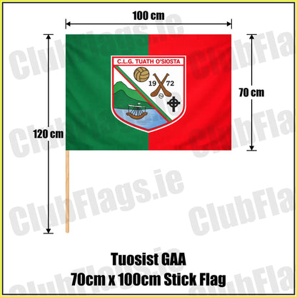 Tuosist GAA 70cm x 100cm Stick Flag - ClubFlags.ie