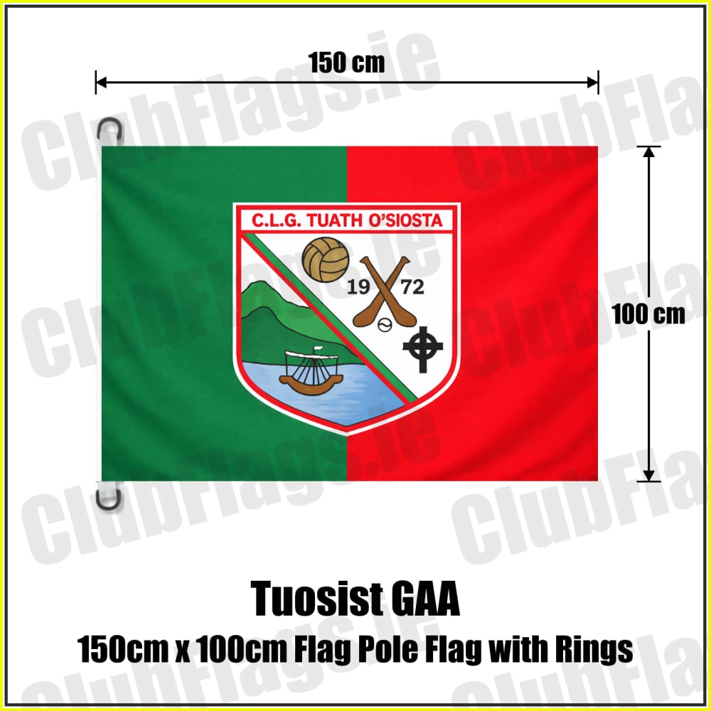 Tuosist GAA 150cm x 100cm Flag Pole Flag with Rings - ClubFlags.ie