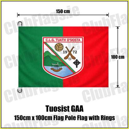 Tuosist GAA 150cm x 100cm Flag Pole Flag with Rings - ClubFlags.ie