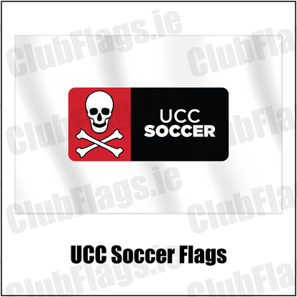 UCC Soccer Flags with the club crest and colours, Cork Football - ClubFlags.ie