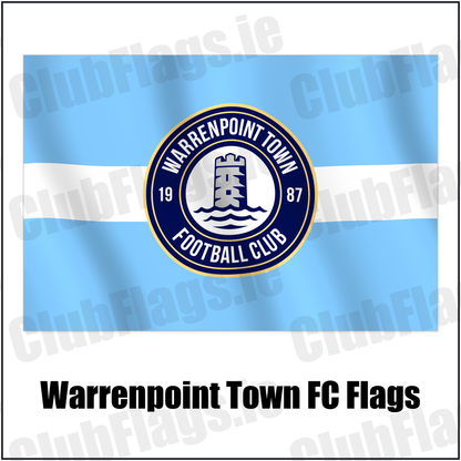 Warrenpoint Town FC Flags with the verified club crest and colours, Down Football - ClubFlags.ie