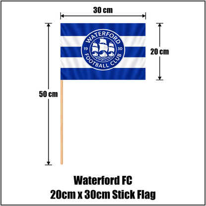 Waterford FC 20cm x 30cm Stick Flag - ClubFlags.ie