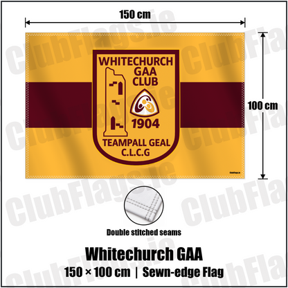 Whitechurch GAA 100cm x 150cm Flag (sewn on the edges) with the verified club crest and colours, Cork GAA - ClubFlags.ie