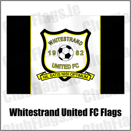 Whitestrand United FC Flags with the club crest and colours, Donegal Football - ClubFlags.ie