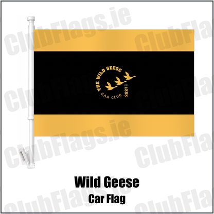 Wild Geese Car Flag with the club crest and colours, Dublin GAA - ClubFlags.ie