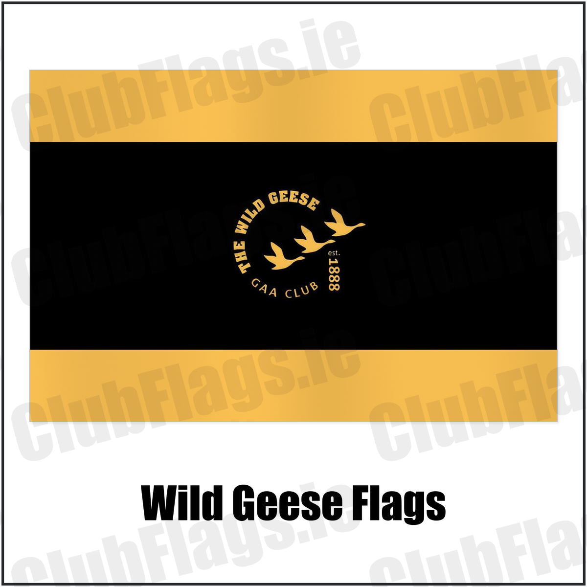 Wild Geese Flags with the club crest and colours, Dublin GAA - ClubFlags.ie
