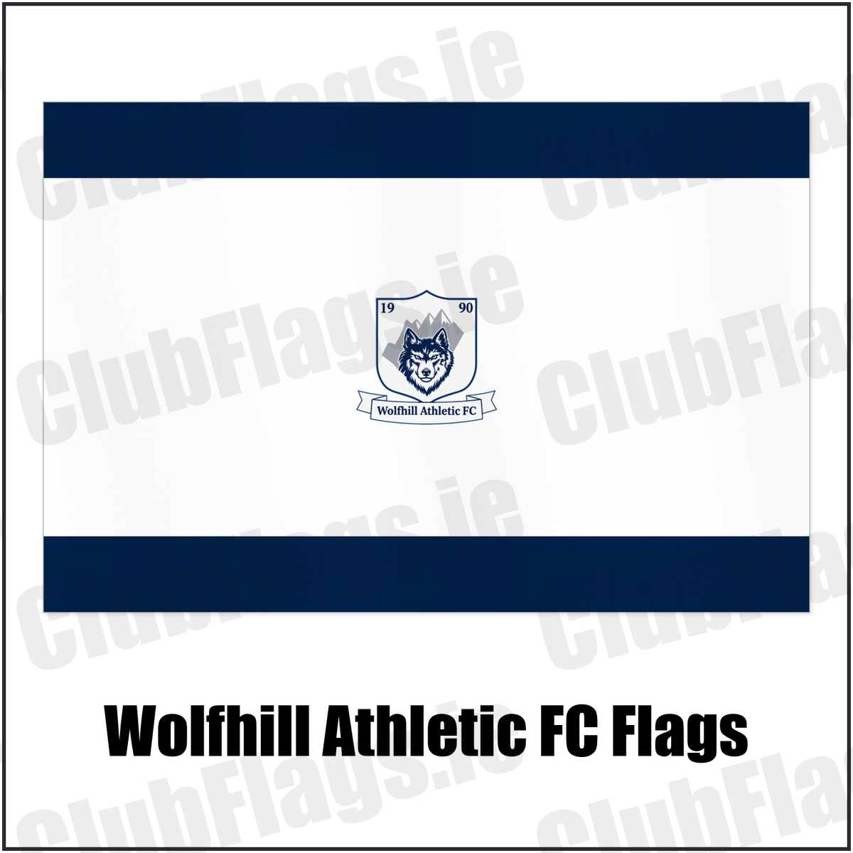 Wolfhill Athletic FC Flags with the club crest and colours, Laois football - ClubFlags.ie
